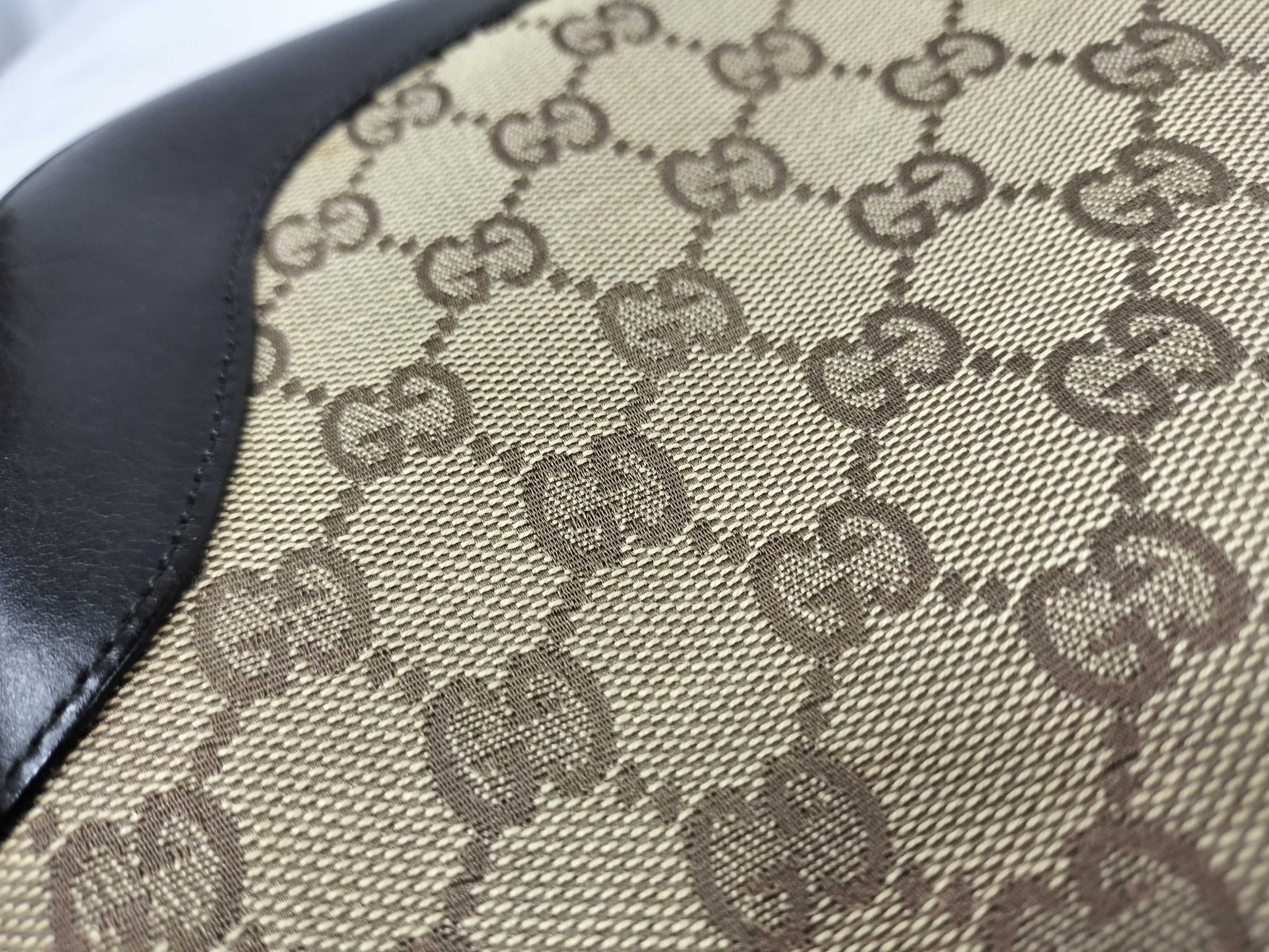 GUCCI Jackie Gucci GG Canvas Sherry Line Jackie Shoulder Bag