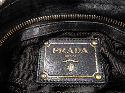 PRADA Nylon Prada Logo Jacquard 2-Way Shoulder Bag