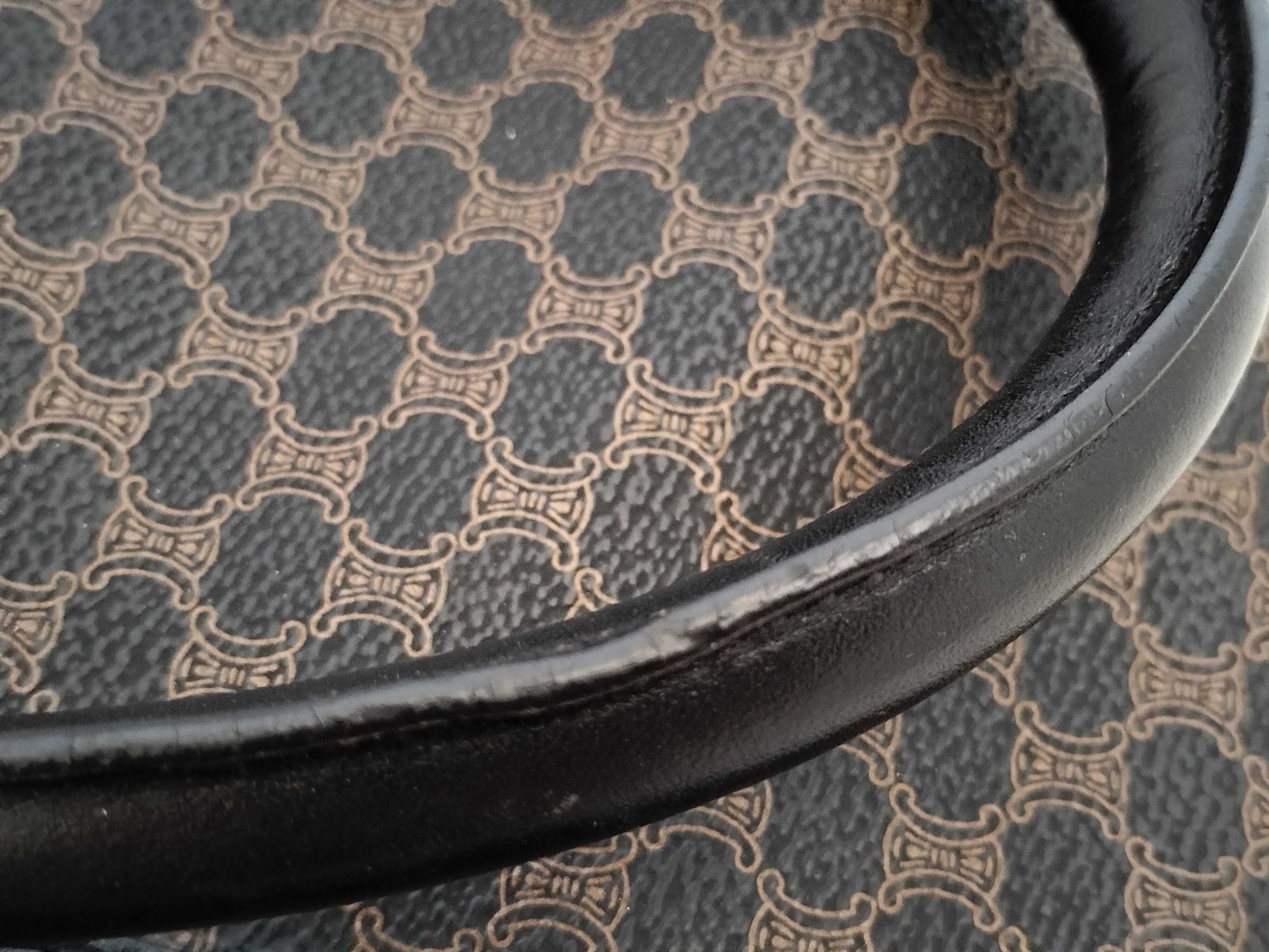 CELINE Black Macadam Boston Bag