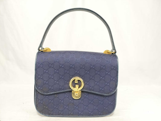 GUCCI GG Canvas Interlocking Top Handle Handbag