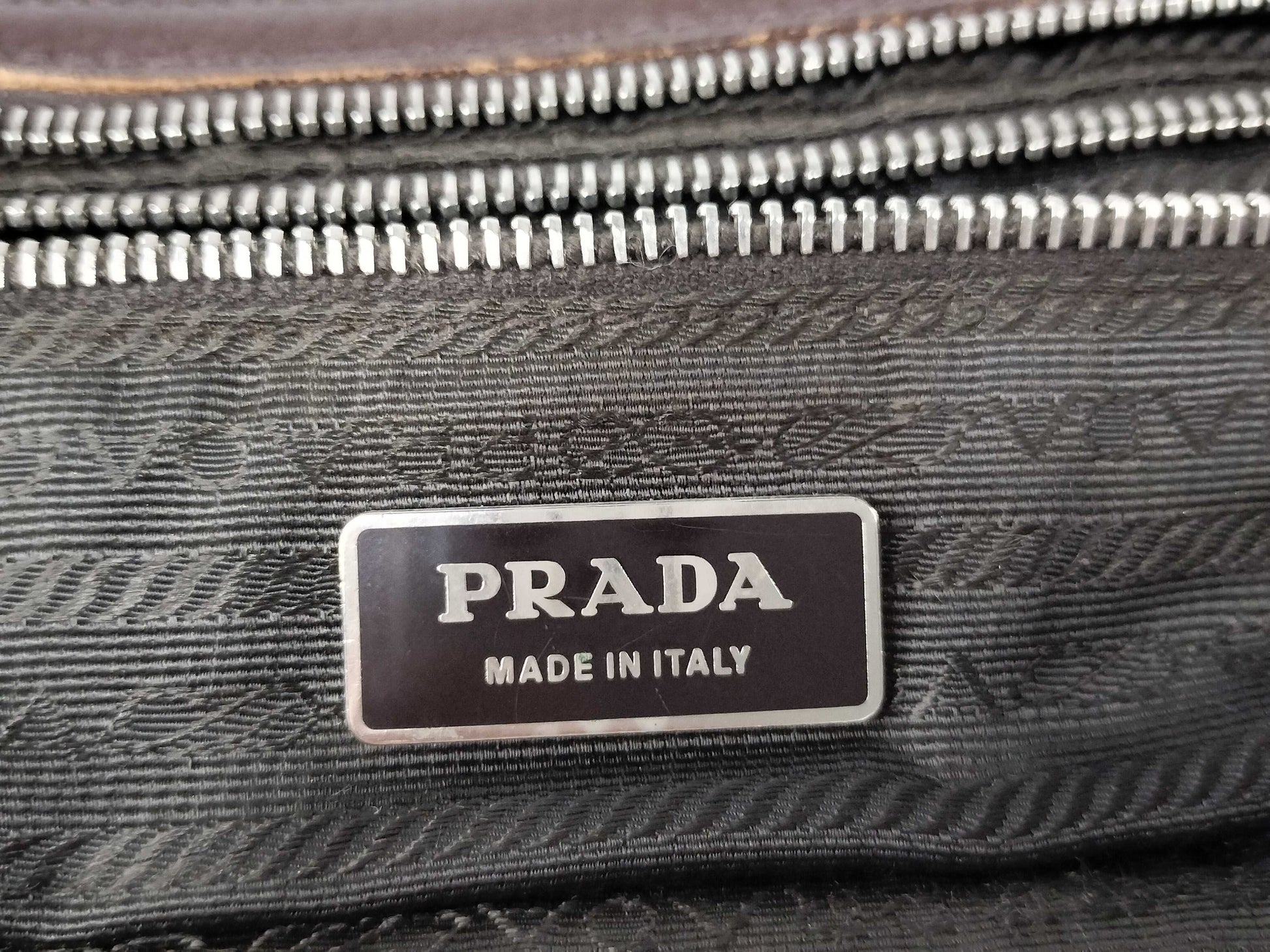 PRADA Prada Metal Handle Hula Hoop Handbag All Leather Shoulder Bag