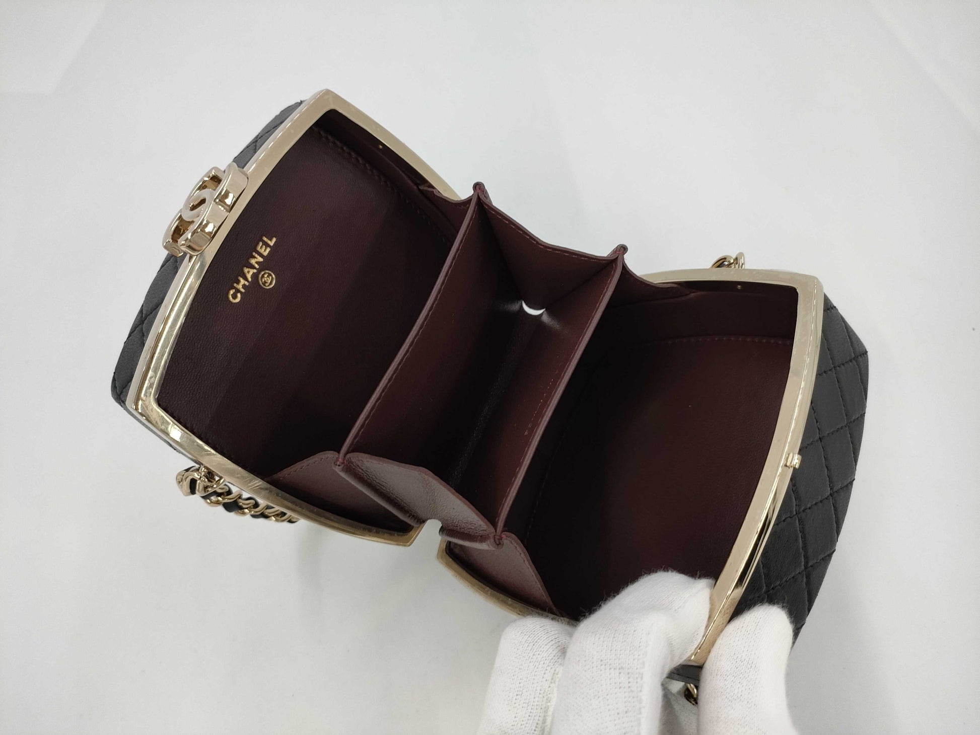 CHANEL Mirror Box Shoulder Bag with Gold Hardware, No. 31