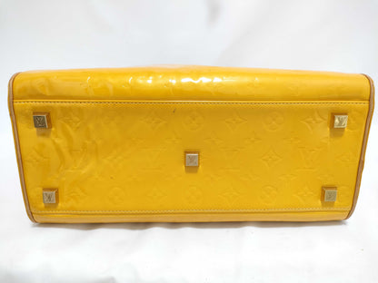 LOUIS VUITTON RFID Unverified Vernis Monogram Vernis Tompkins Yellow Handbag
