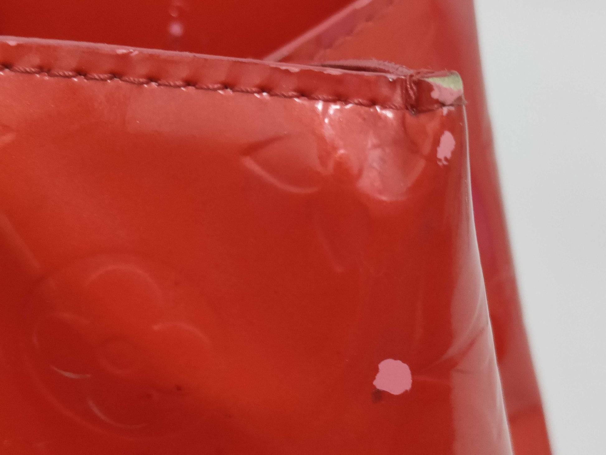 LOUIS VUITTON RFID Unverified Vernis Tote Bag Red
