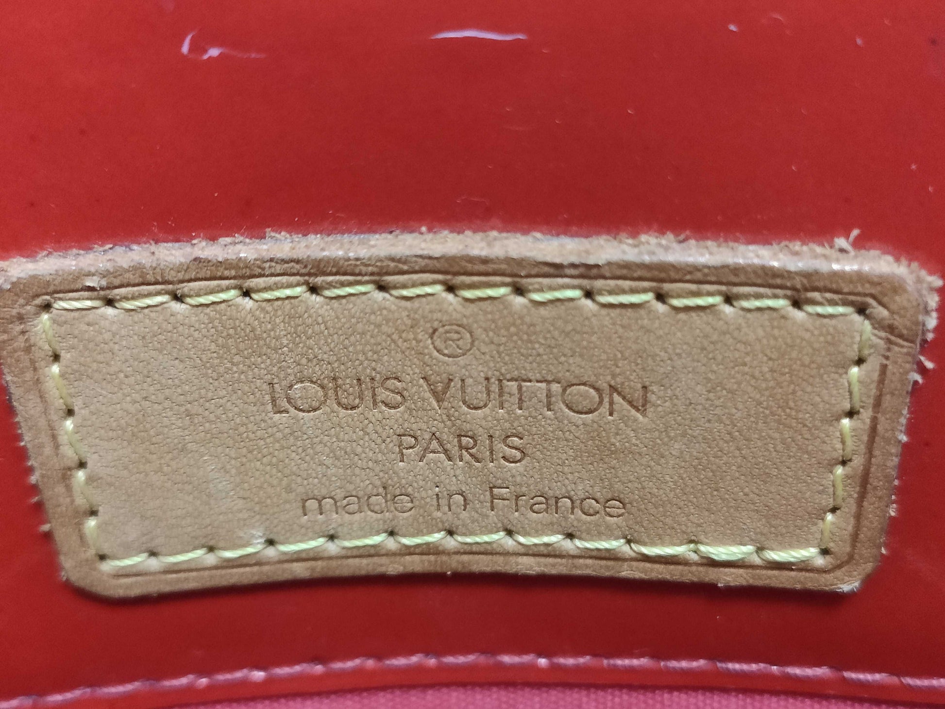 LOUIS VUITTON RFID Unverified Vernis Tote Bag Red
