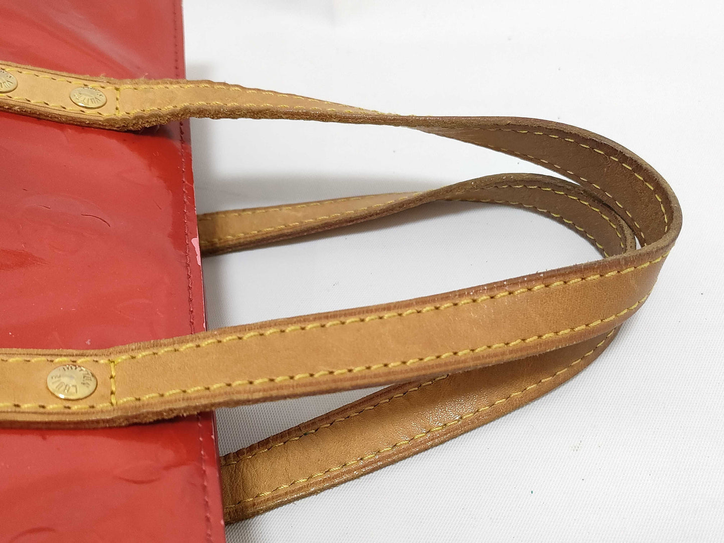 LOUIS VUITTON RFID Unverified Vernis Tote Bag Red