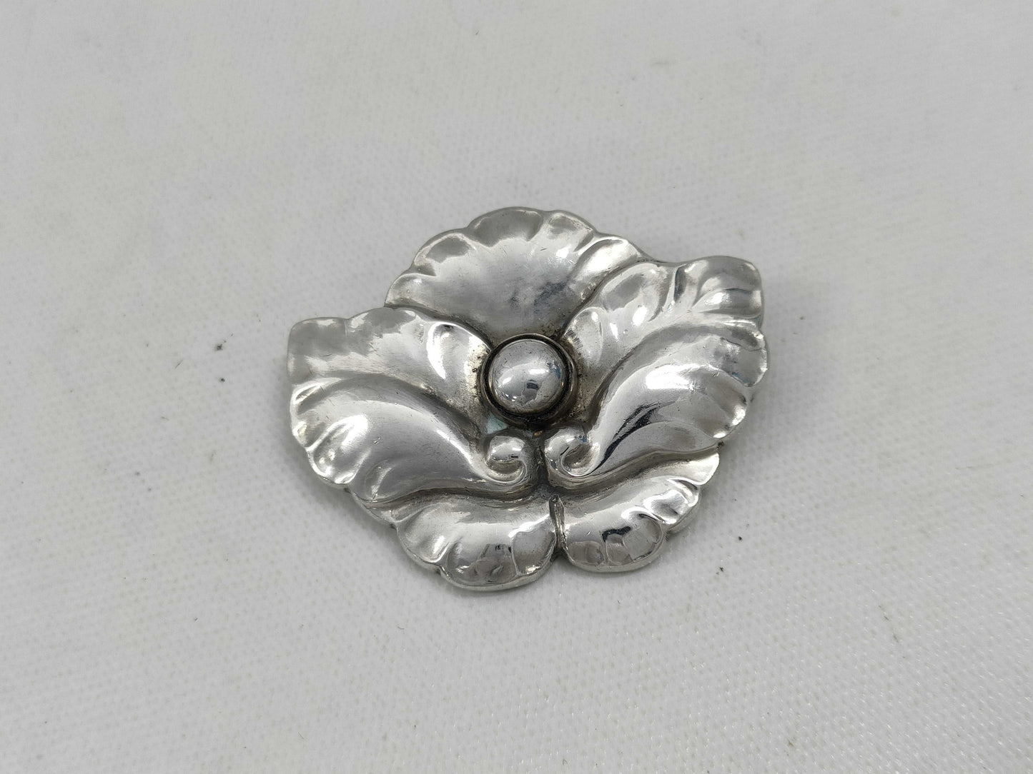 Georg Jensen 107 Flower Ag925 Silver Brooch