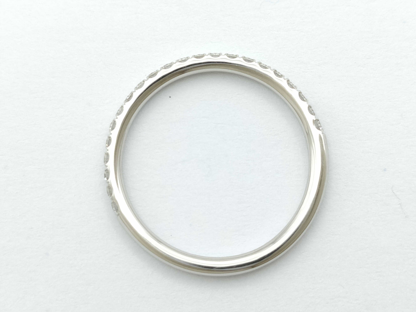 HARRY WINSTON Half Eternity Diamond Pt950 1.6g Ring 