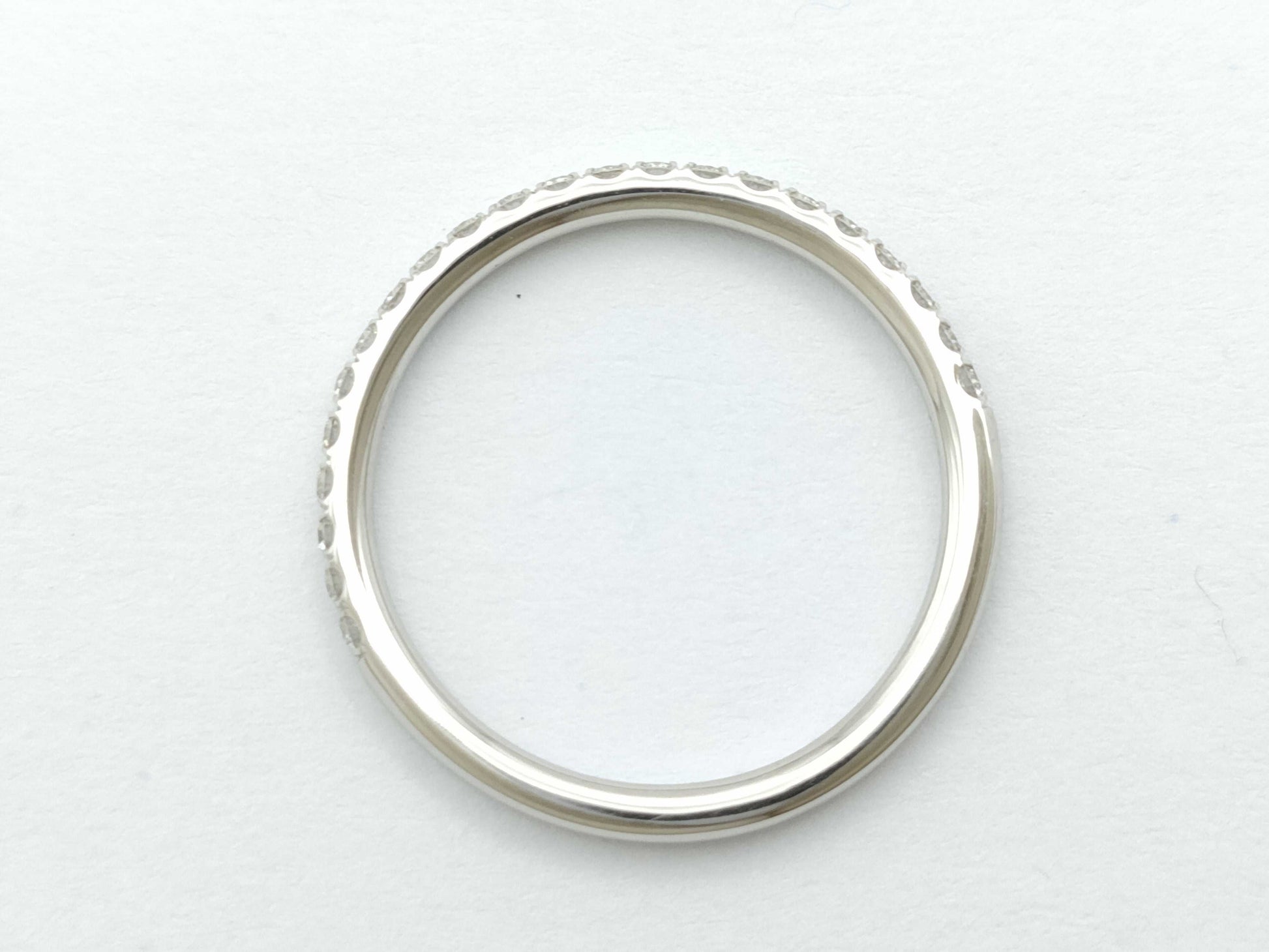 HARRY WINSTON Half Eternity Diamond Pt950 1.6g Ring 