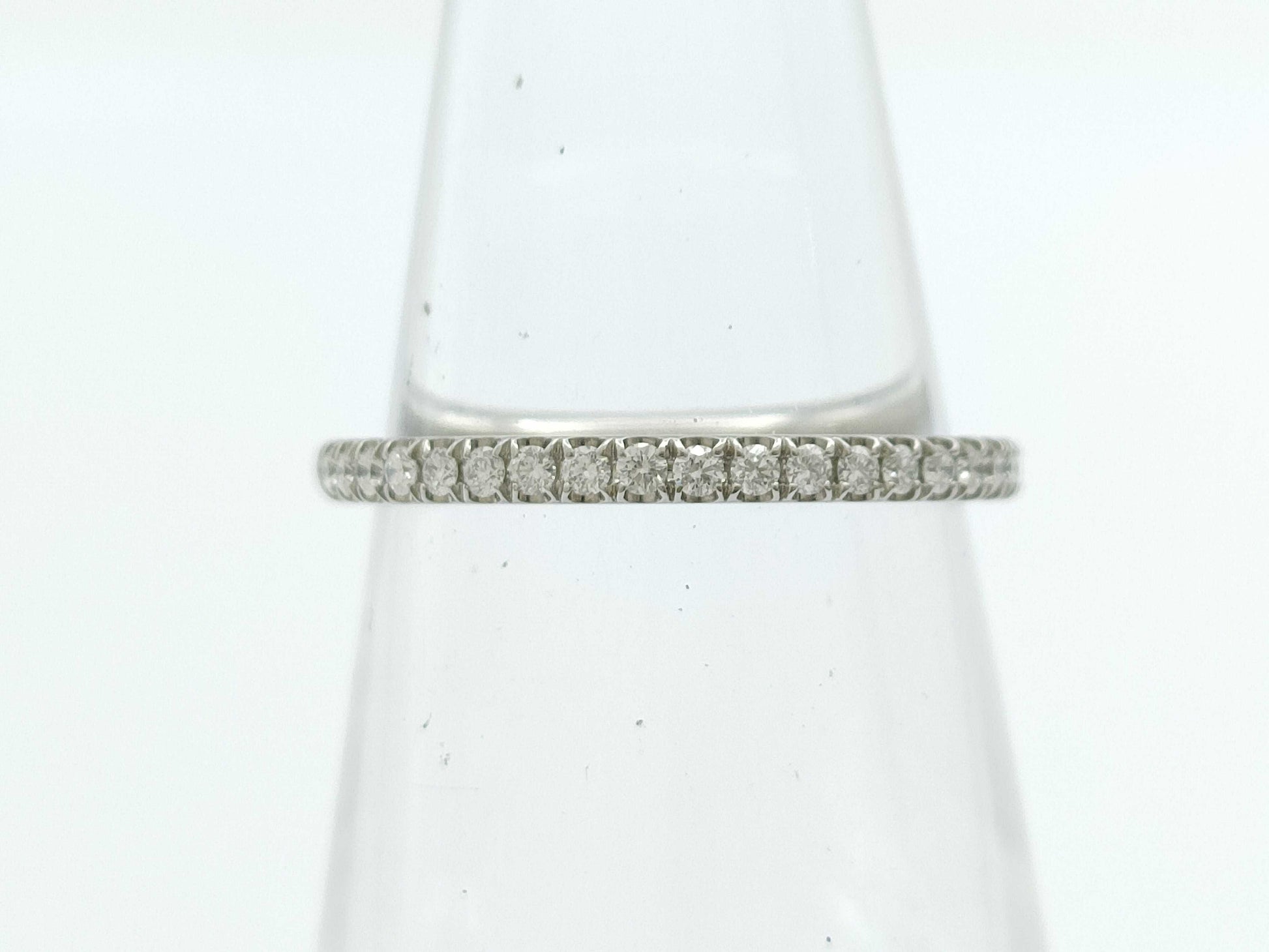 HARRY WINSTON Half Eternity Diamond Pt950 1.6g Ring 