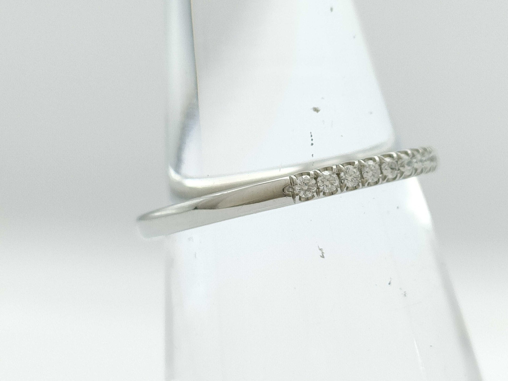 HARRY WINSTON Half Eternity Diamond Pt950 1.6g Ring 