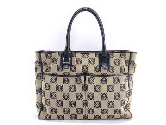 LOEWE Handbag Tote Canvas Anagram Tote Bag