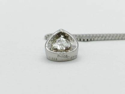 D0.323ct Pt900/850 5.2g Necklace 
