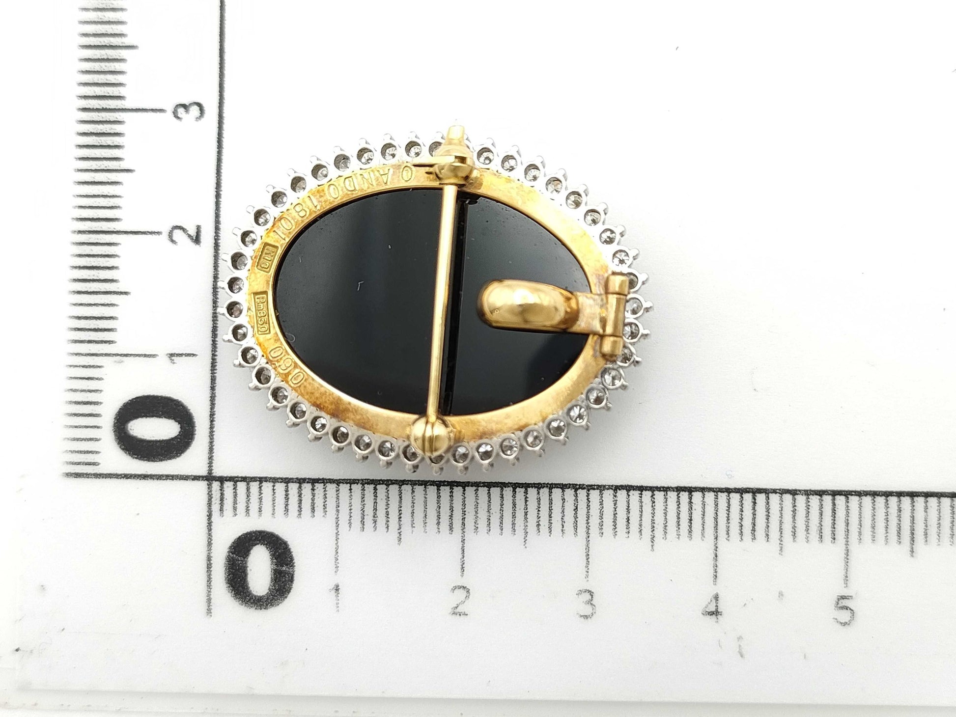 Colored Stone 18.01ct D0.90ct K18/Pm850 11.6g Brooch 