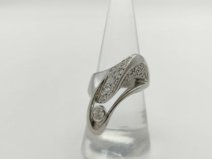 D0.154/0.47ct Pt900 14.1g Ring 