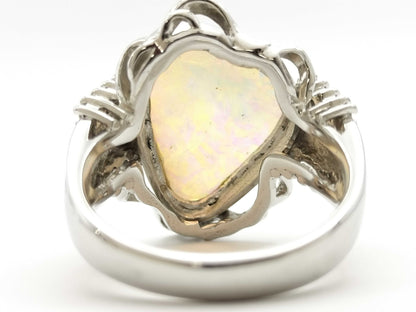 Opal D0.16ct Pt900 11.6g Ring 