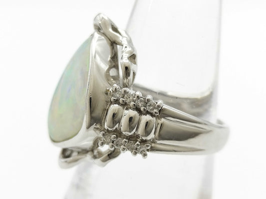 Opal D0.16ct Pt900 11.6g Ring 