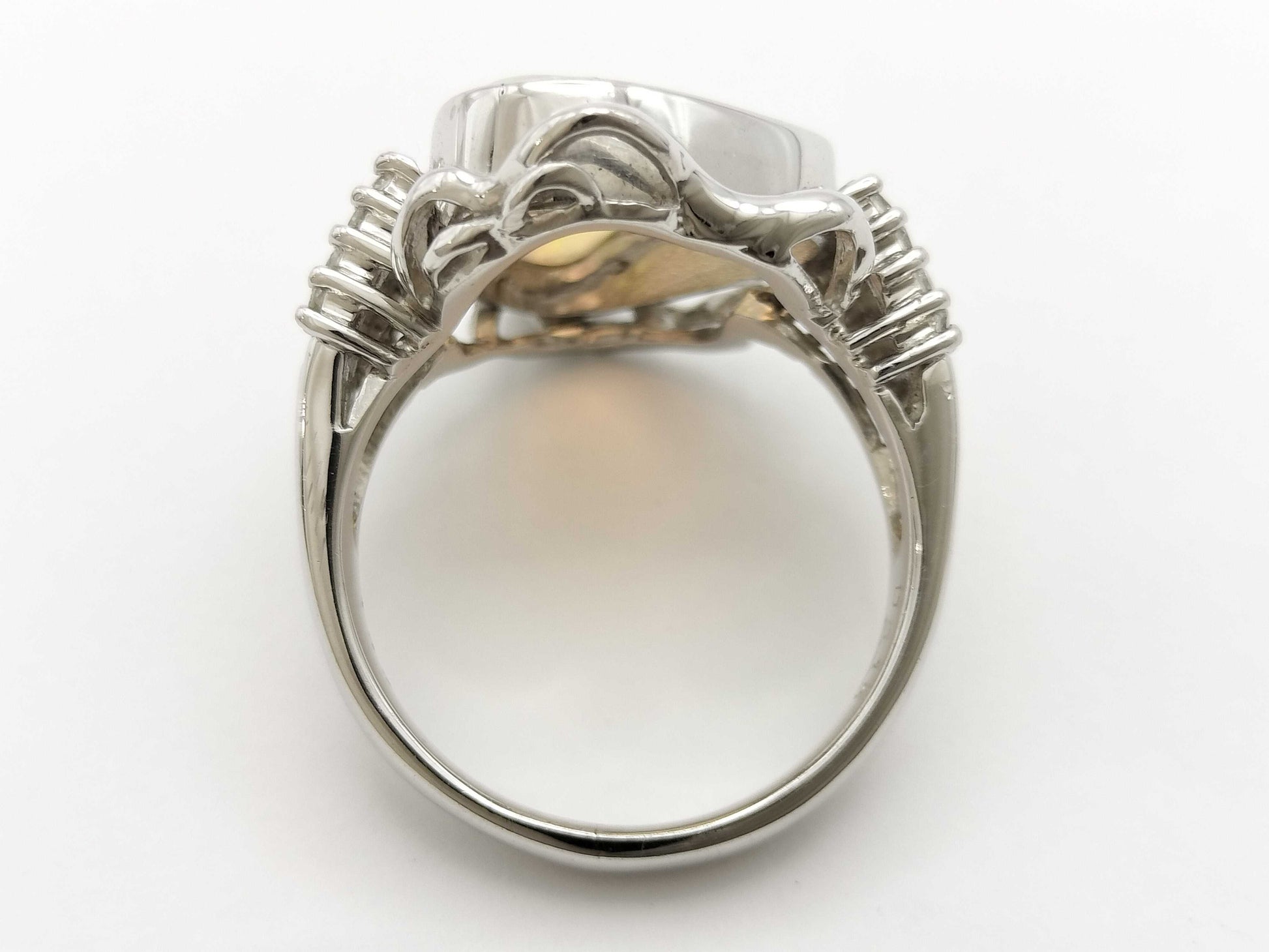 Opal D0.16ct Pt900 11.6g Ring 