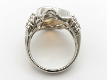 Opal D0.16ct Pt900 11.6g Ring 