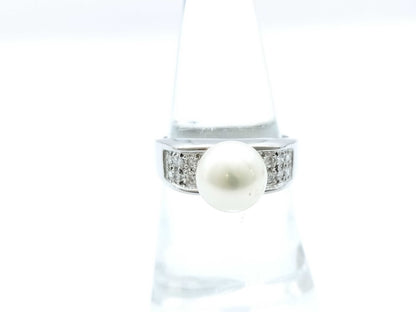 Pearl diameter: approx. 8.6mm, D0.24ct, PT900, 9.5g, Ring 