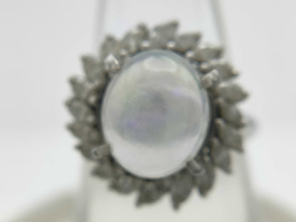 OP3.65ct D0.76ct Pt900 7.2g Ring 