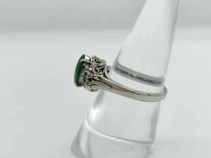 Jadeite D0.18ct Pt900 6.0g Ring 