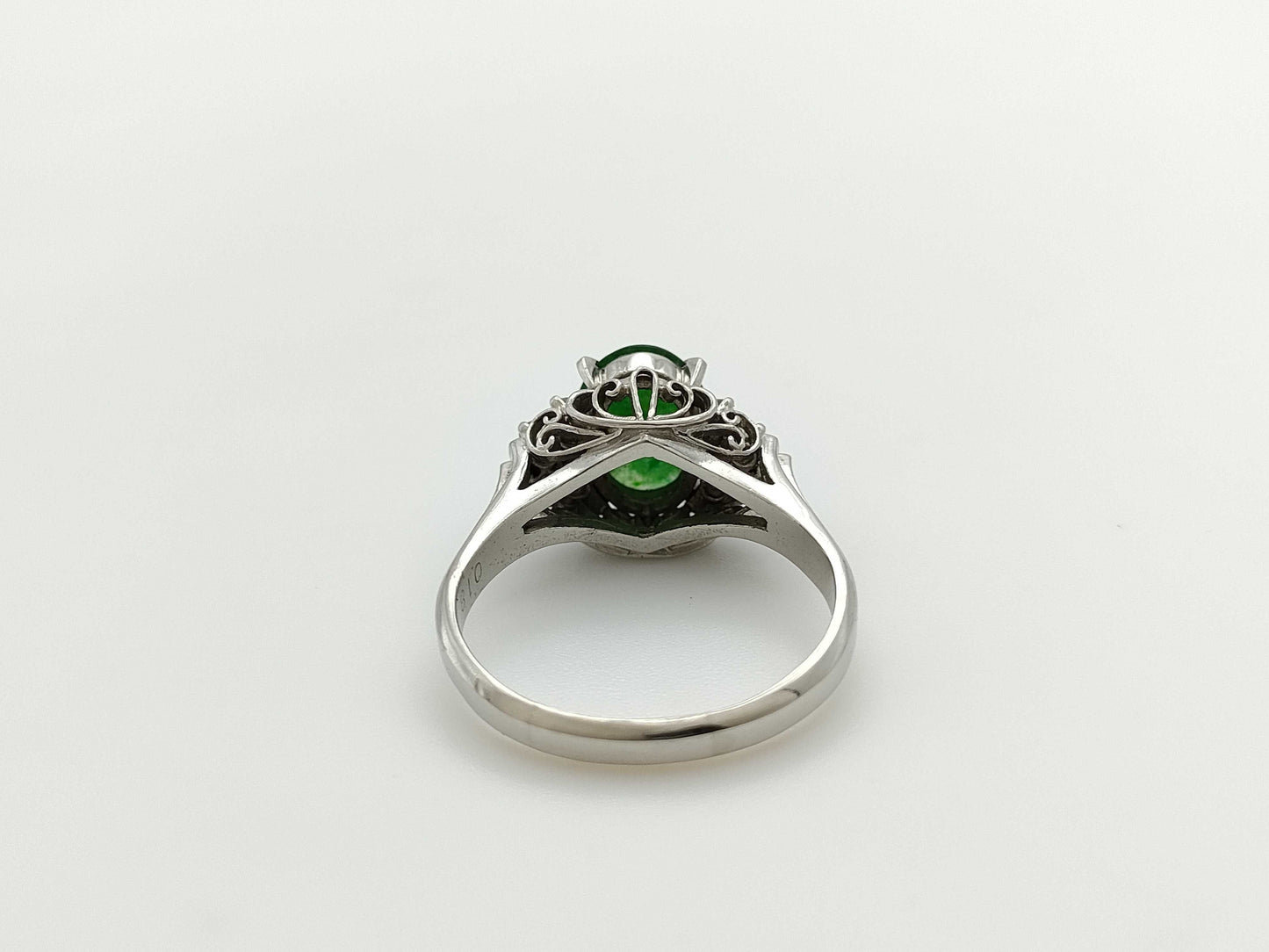 Jadeite D0.18ct Pt900 6.0g Ring 