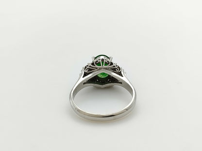 Jadeite D0.18ct Pt900 6.0g Ring 