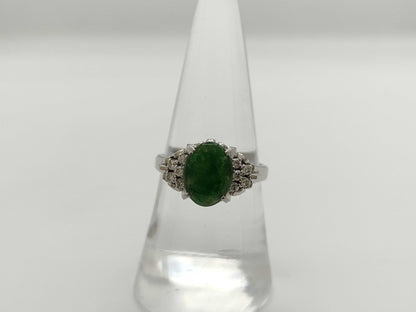 Jadeite D0.18ct Pt900 6.0g Ring 