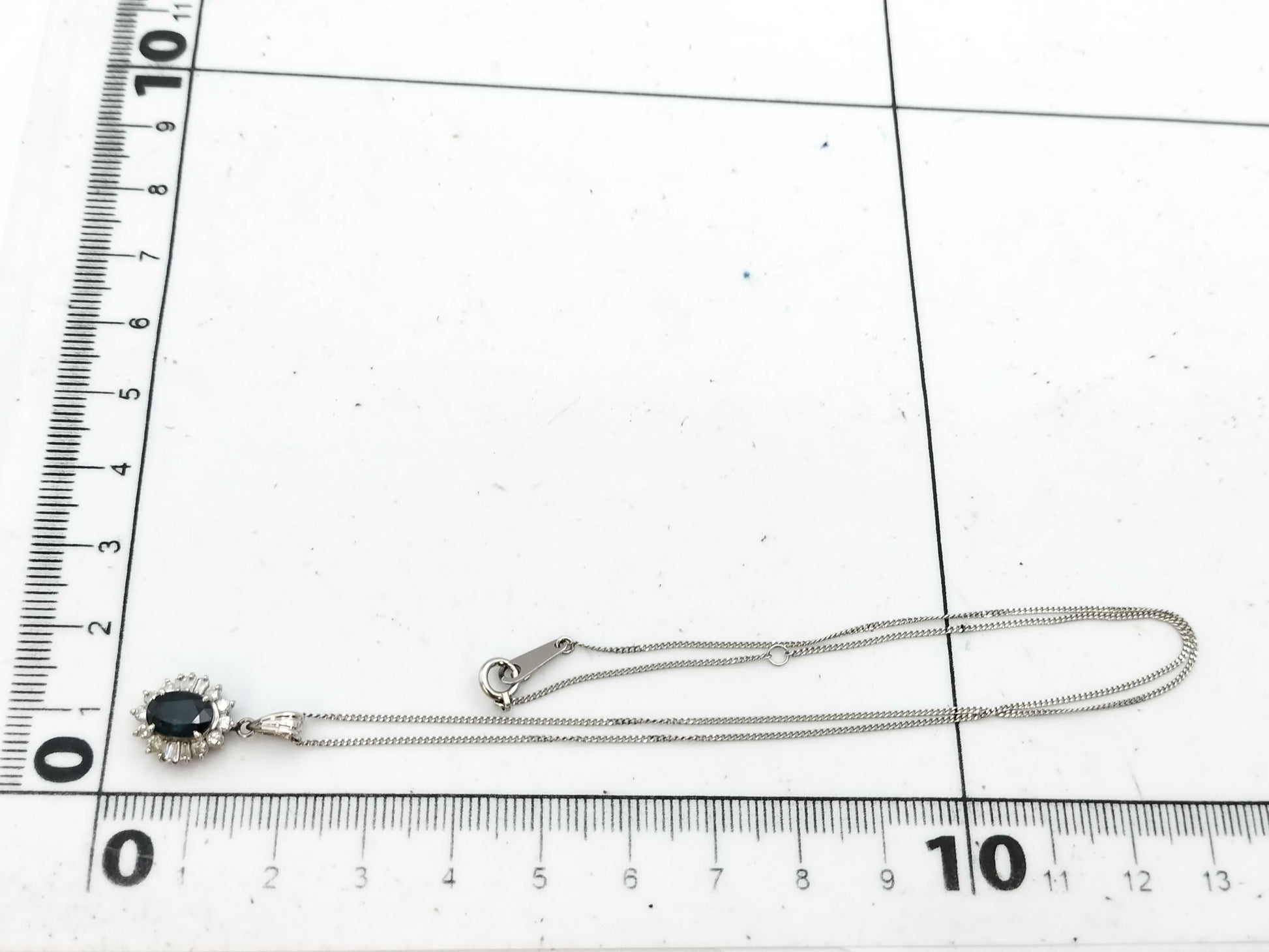 S1.00ct D0.30ct PT900/PT850 3.3g Necklace 