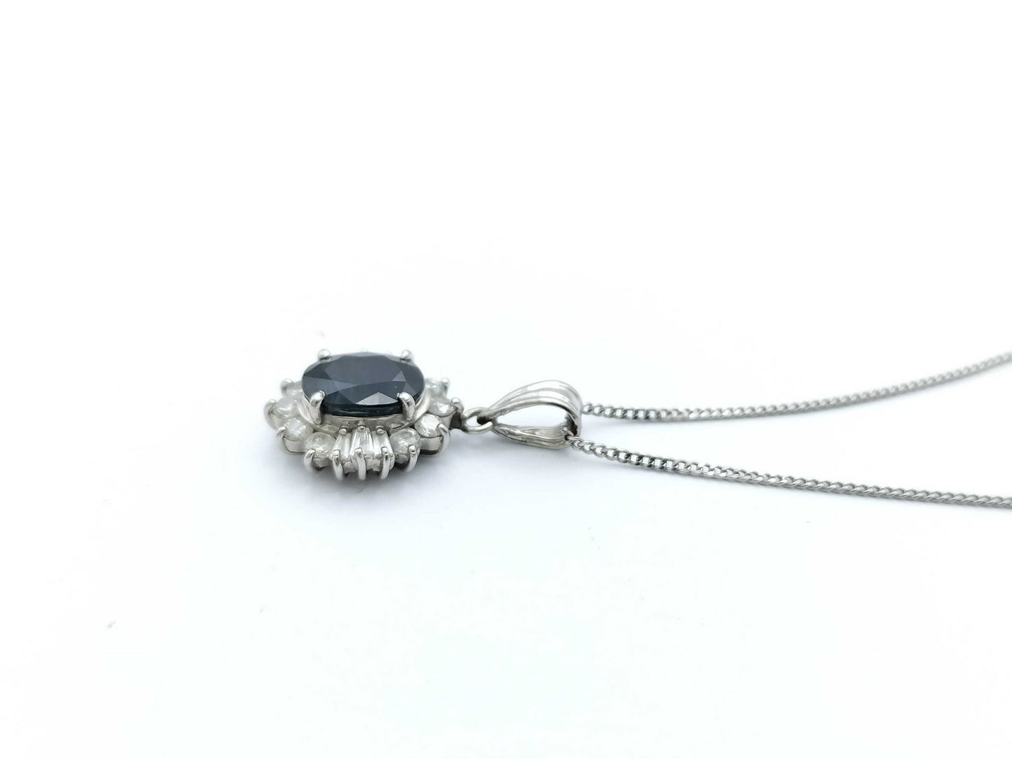 S1.00ct D0.30ct PT900/PT850 3.3g Necklace 