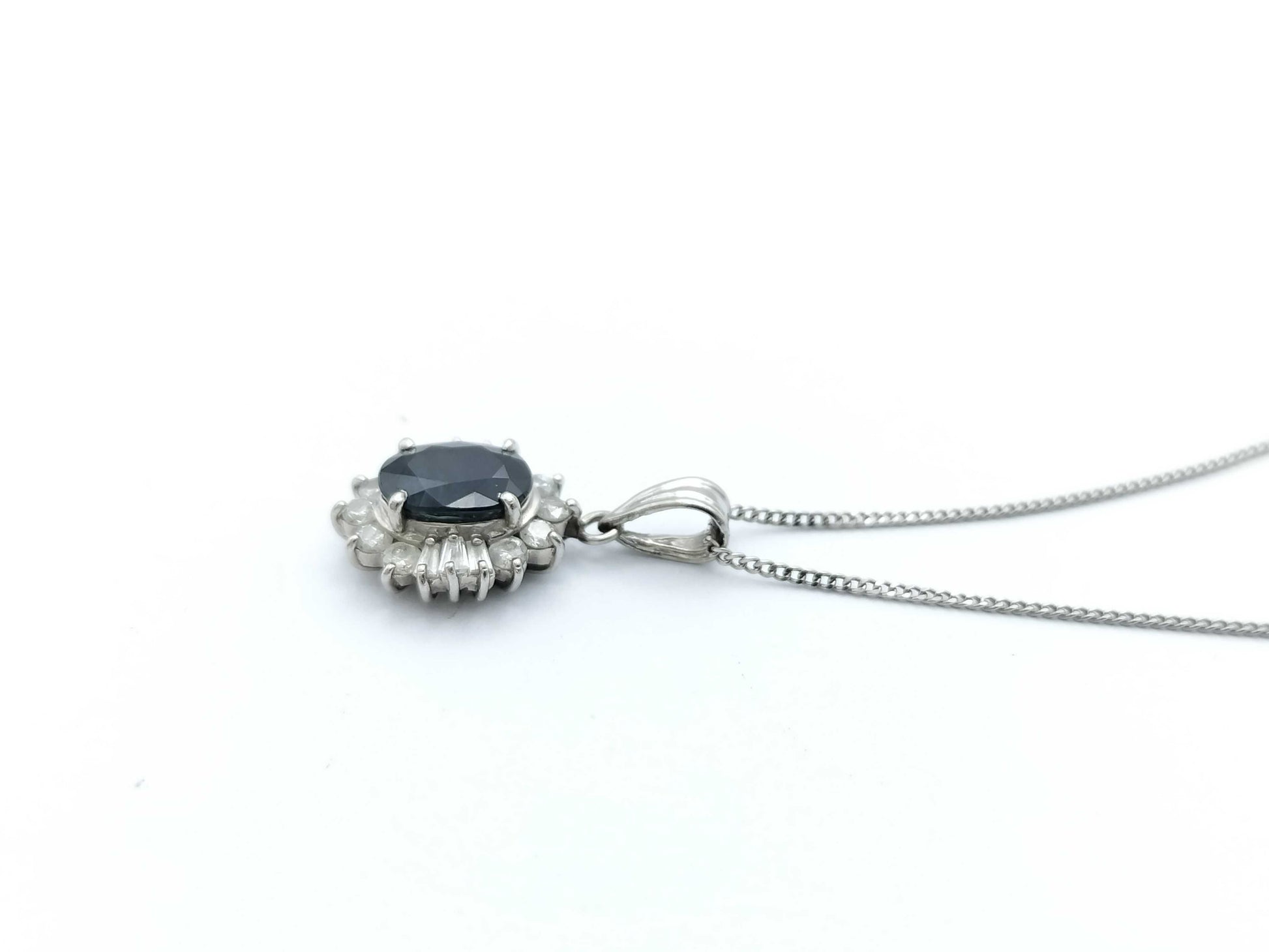 S1.00ct D0.30ct PT900/PT850 3.3g Necklace 