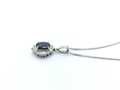 S1.00ct D0.30ct PT900/PT850 3.3g Necklace 