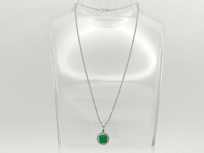 E2.02ct D0.36ct Pt900/850 7.8g Necklace 