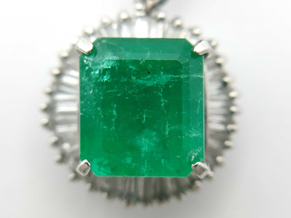 E2.02ct D0.36ct Pt900/850 7.8g Necklace 