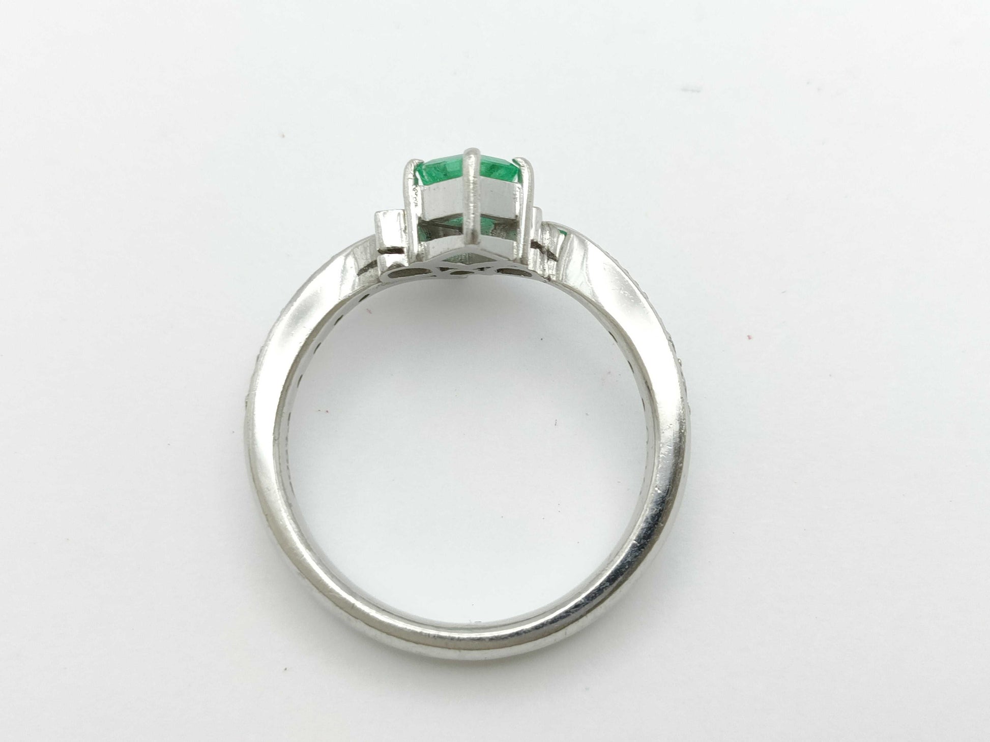 Colored Stone D.32ct Pt900 6.5g Ring 