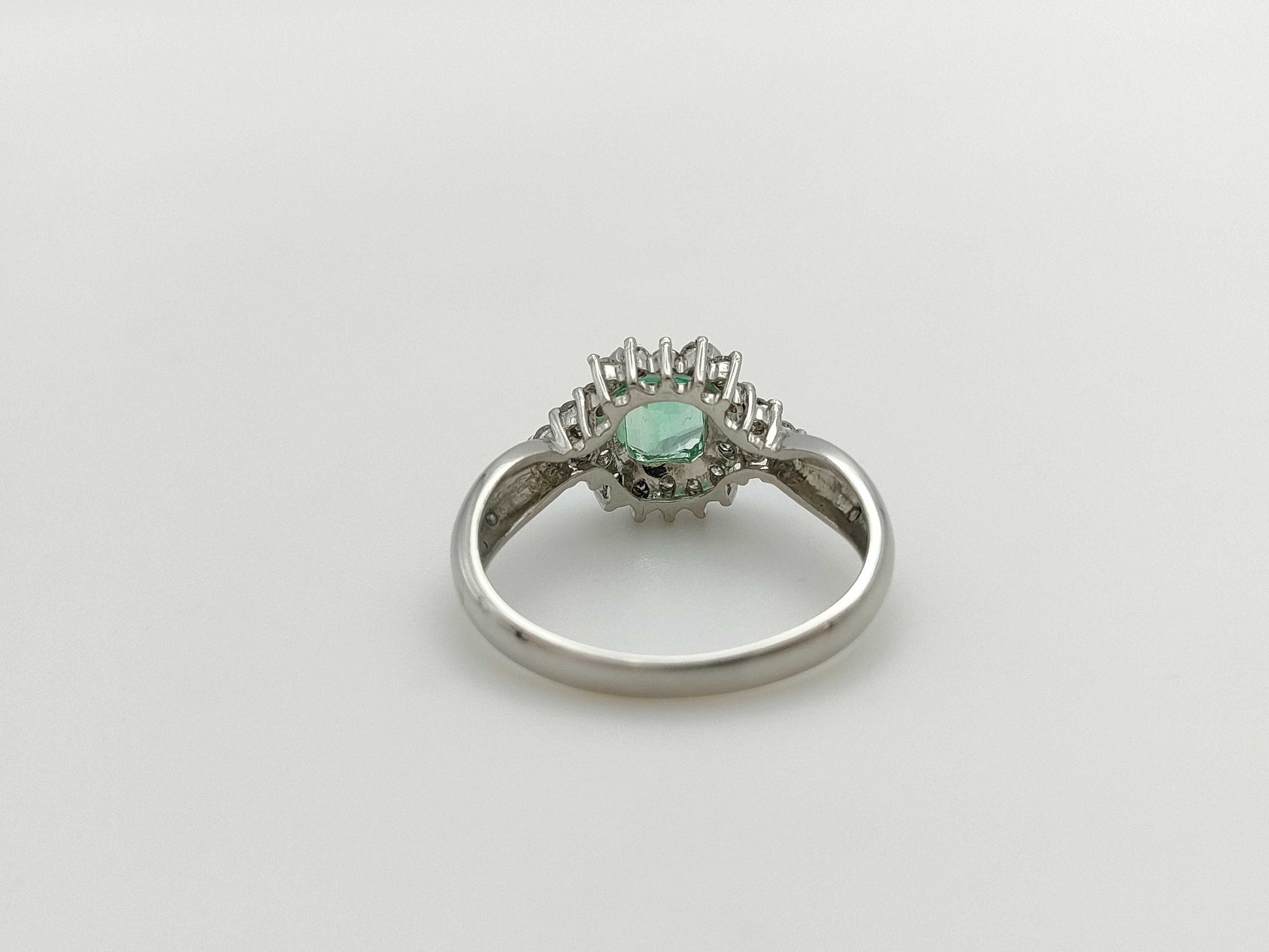 E0.70ct D0.27ct Pt900 3.7g Ring 