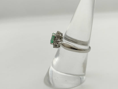 E0.70ct D0.27ct Pt900 3.7g Ring 