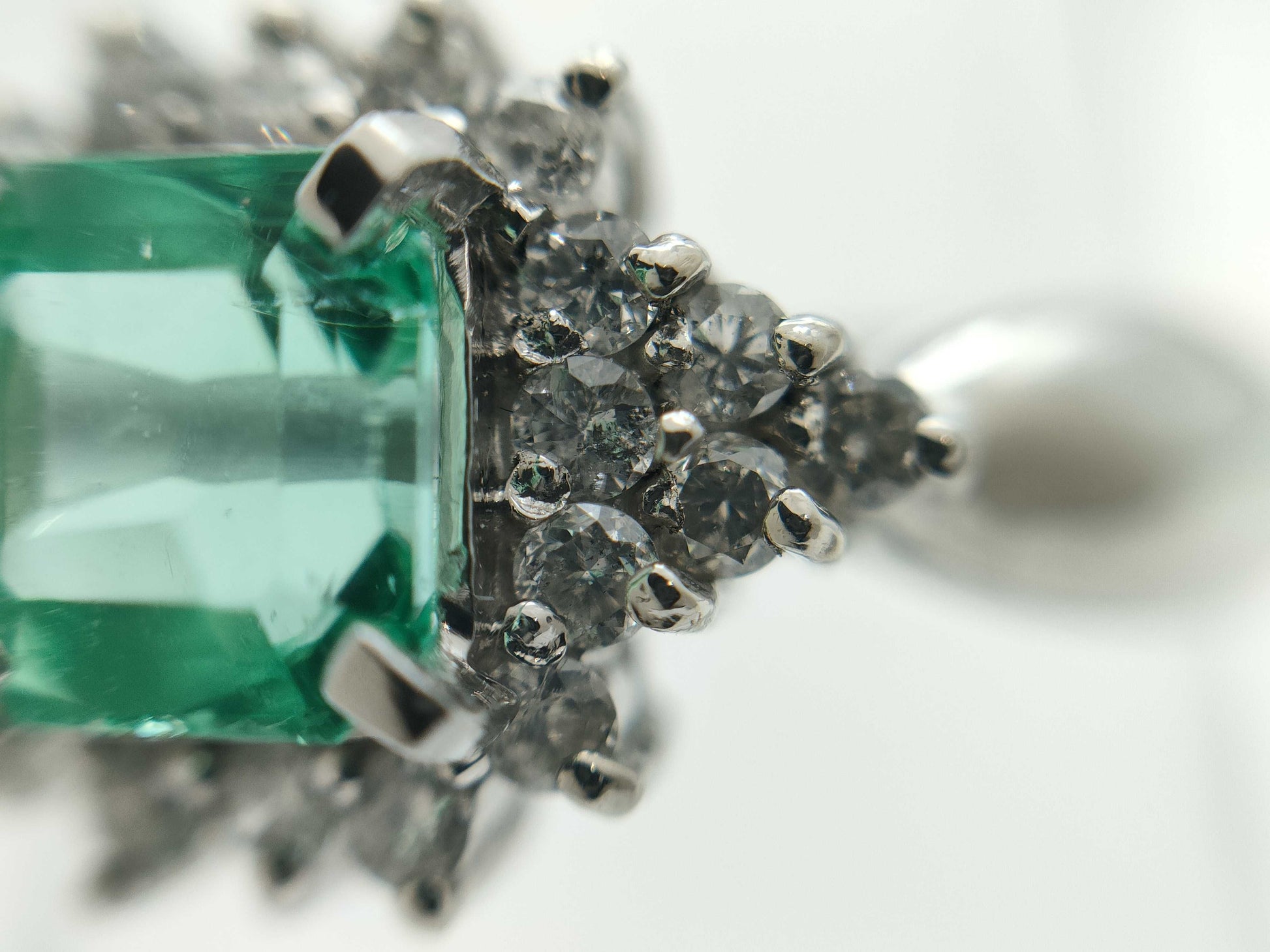 E0.70ct D0.27ct Pt900 3.7g Ring 