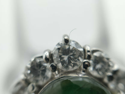 Jade D0.16/0.99ct Pt900 14.4g Ring 