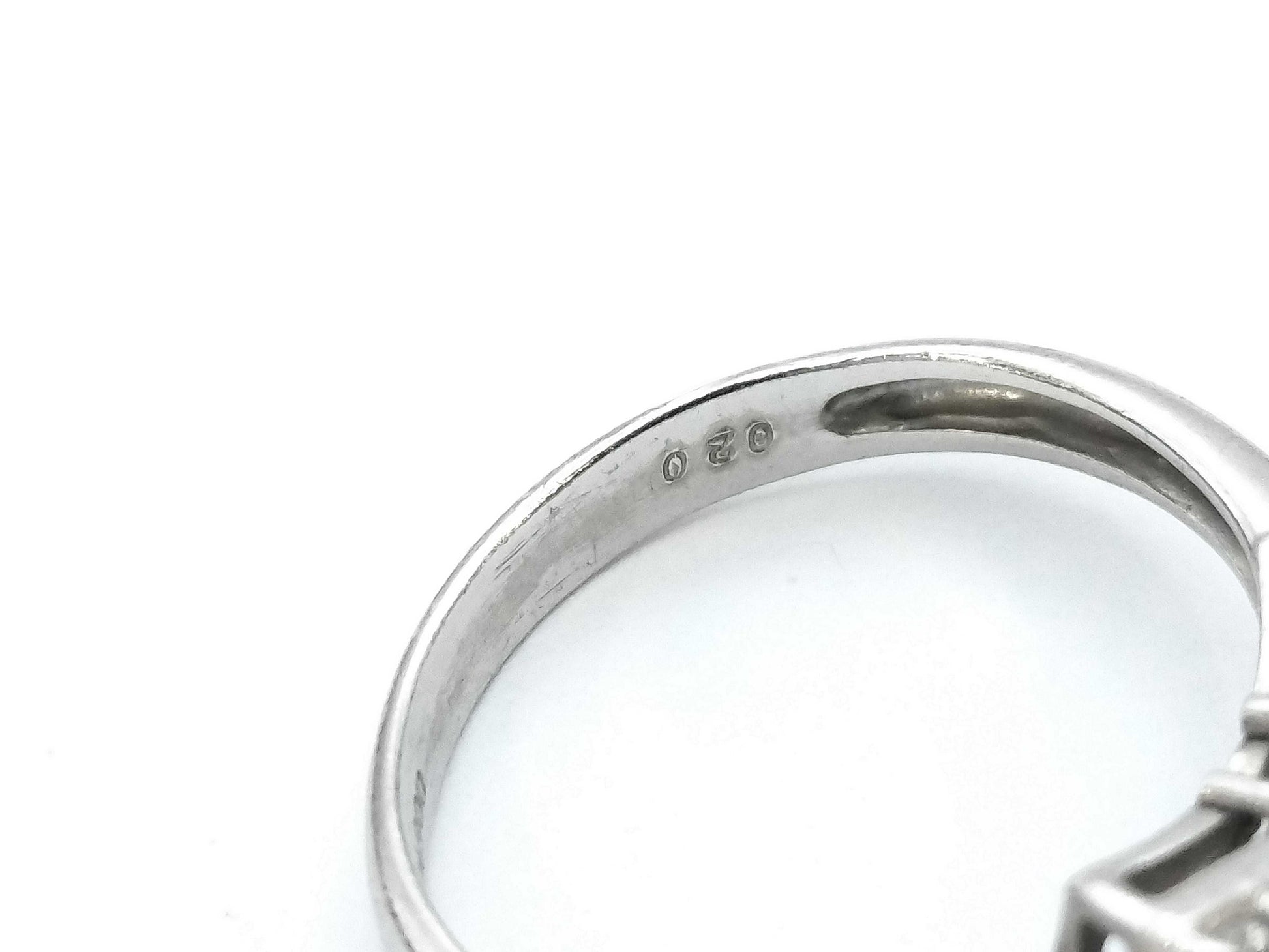 Aquamarine D0.20ct PT900 3.9g Ring 