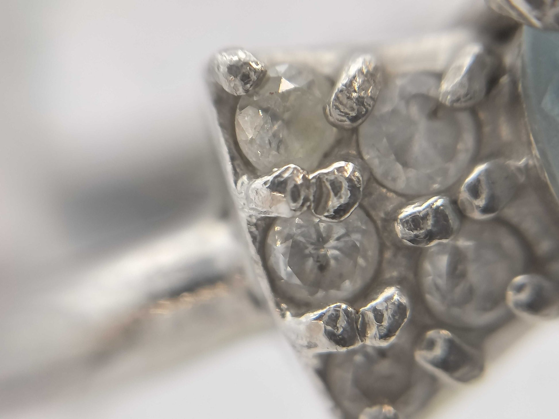 Aquamarine D0.20ct PT900 3.9g Ring 