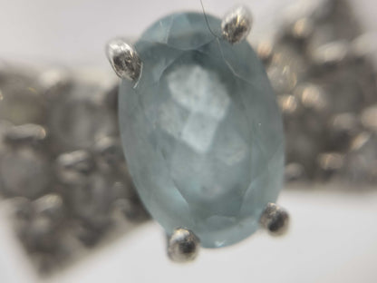Aquamarine D0.20ct PT900 3.9g Ring 