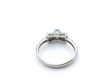Aquamarine D0.20ct PT900 3.9g Ring 