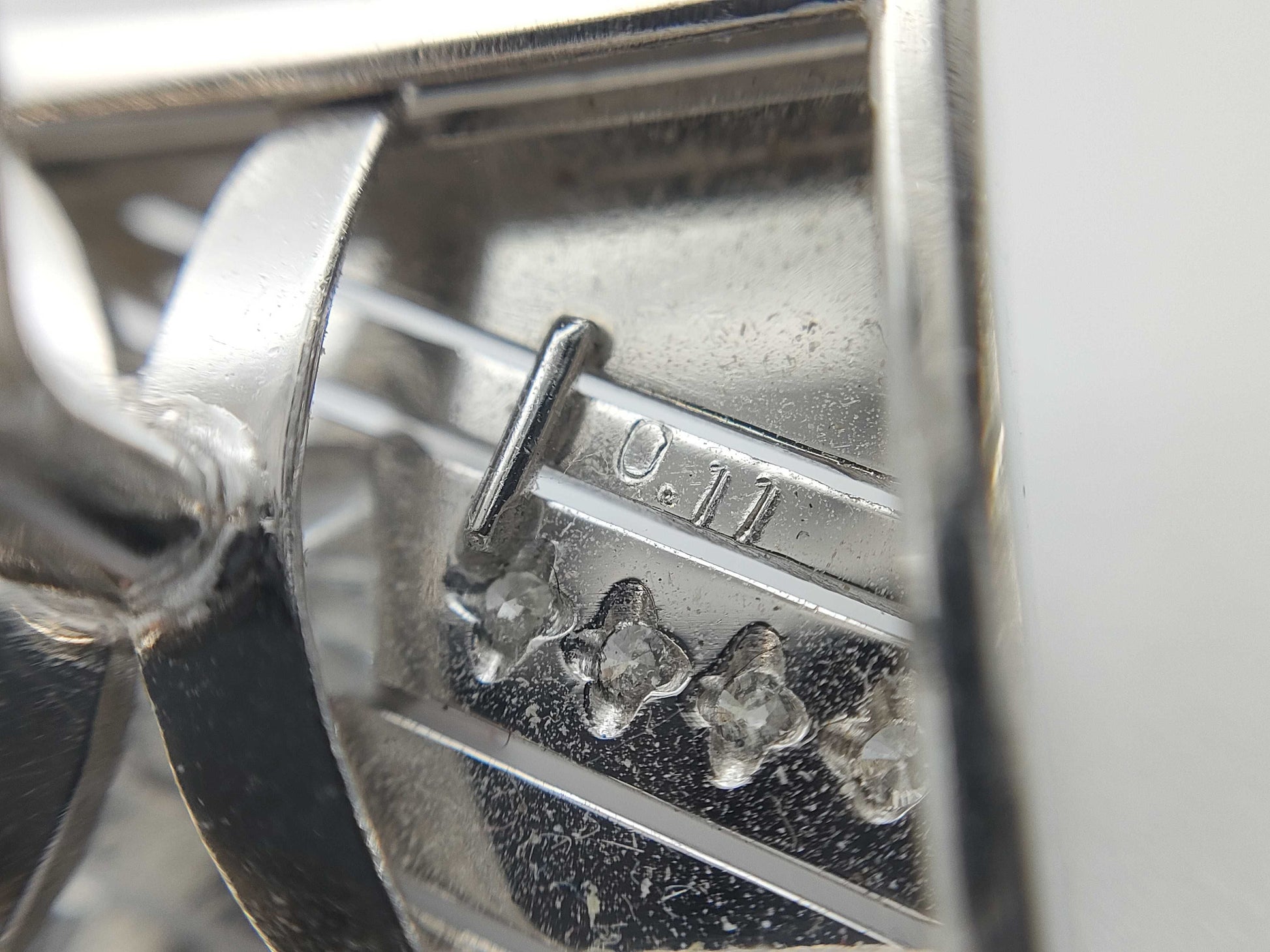 D0.509ct FD0.11ct / D0.518ct FD0.11ct PT900 19.3g Tie pin/Cufflinks 