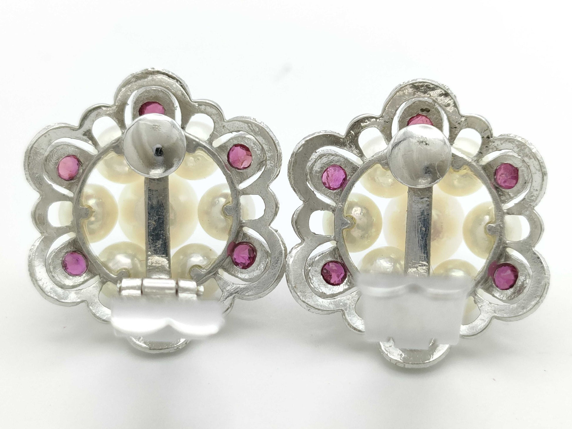 Colored Pearl Earrings, Diameter: Approx. 4.5-6.3mm, 11K Gold, 7.7g 