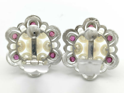 Colored Pearl Earrings, Diameter: Approx. 4.5-6.3mm, 11K Gold, 7.7g 