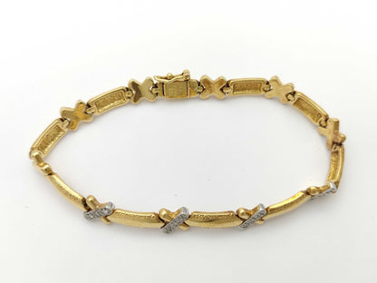 D0.15ct PT850/K18 20.0g Bracelet/Bangle 