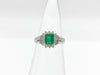 E0.64ct D0.29ct Pt900 4.3g Ring 