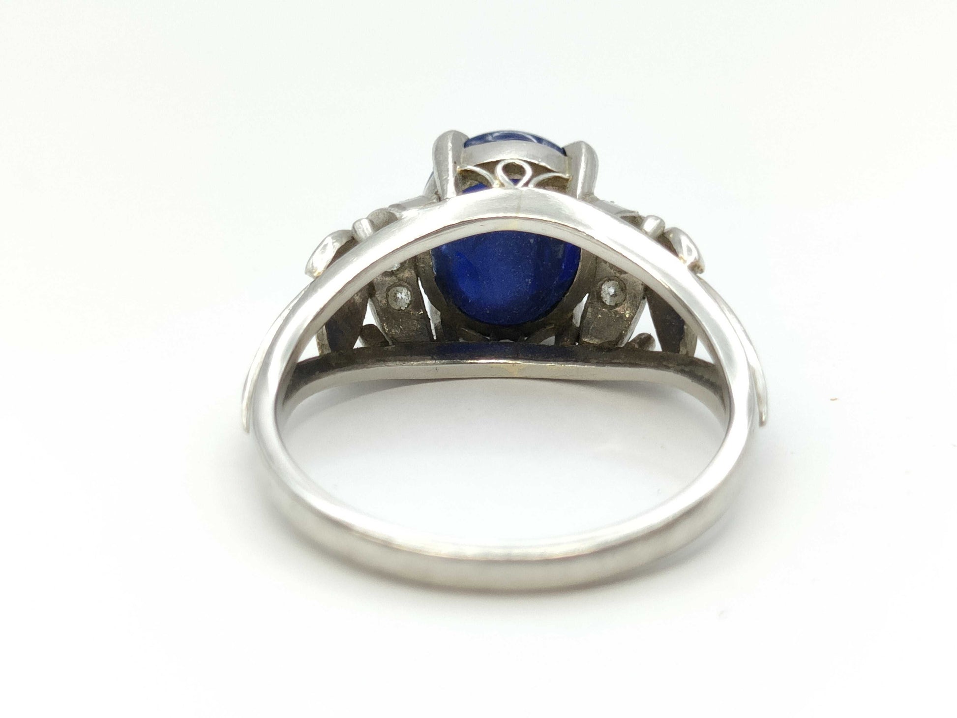 Stainless steel 3.16ct diamond PT900 4.7g ring 